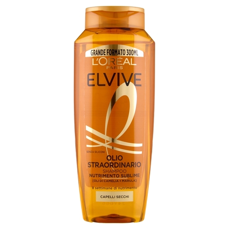 Elvive Olio Straordinario Shampoo Nutrimento Sublime, per Capelli Secchi 300 ml